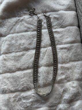 Silver Multi-Strand Crystal Chain belt-by NY collection
